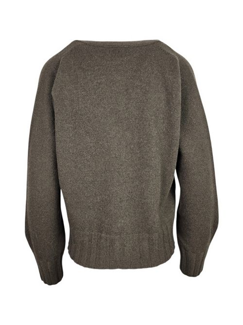 cardigan donna a scatola marrone A rovescio | 1612/6108
